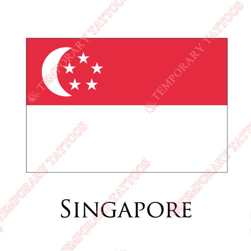 Singapore flag Customize Temporary Tattoos Stickers NO.1981